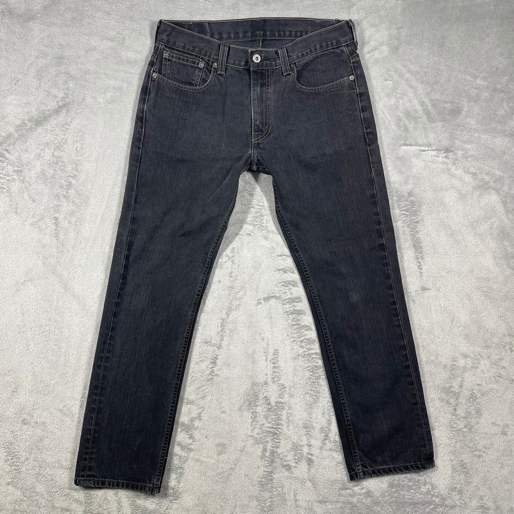 Levi's 511 Skinny Jeans Mens 34(32)x29(28.5) Black‎ Faded Denim 100% Cotton